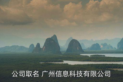 公司取名 廣州信息科技有限公司