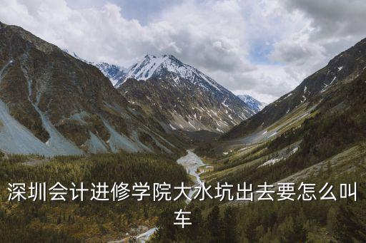 深圳會(huì)計(jì)進(jìn)修學(xué)院大水坑出去要怎么叫車(chē)