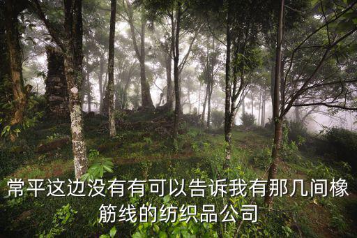 常平這邊沒有有可以告訴我有那幾間橡筋線的紡織品公司