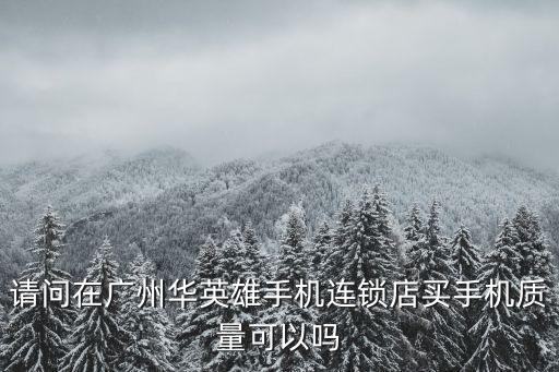 請問在廣州華英雄手機(jī)連鎖店買手機(jī)質(zhì)量可以嗎
