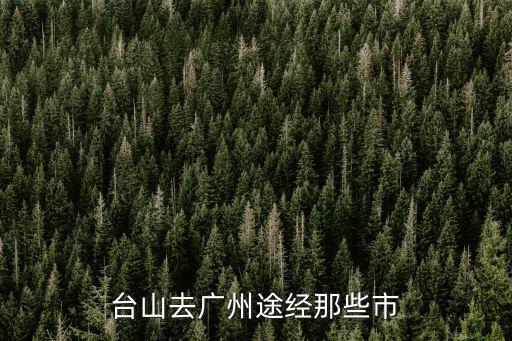 臺(tái)山去廣州途經(jīng)那些市