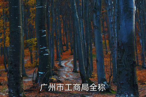 廣州市工商局全稱