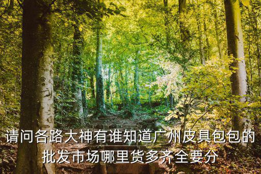 請問各路大神有誰知道廣州皮具包包的批發市場哪里貨多齊全要分