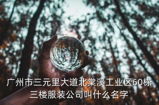 廣州市三元里大道北棠溪工業區60棟三樓服裝公司叫什么名字