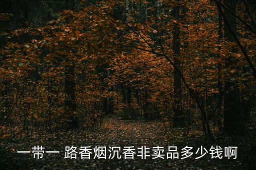 深圳惠程一帶一路，一帶一 路香煙沉香非賣(mài)品多少錢(qián)啊
