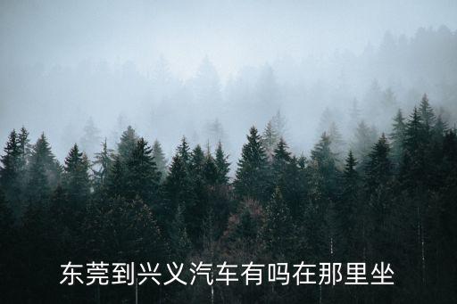 東莞到興義汽車有嗎在那里坐