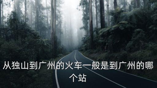 從獨山到廣州的火車一般是到廣州的哪個站