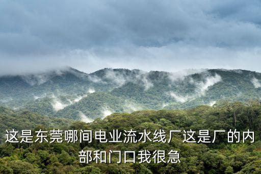 這是東莞哪間電業(yè)流水線廠這是廠的內(nèi)部和門口我很急