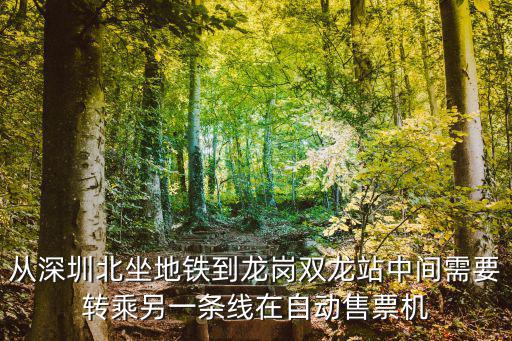 深圳北到雙龍地鐵，從深圳北坐地鐵到龍崗雙龍站中間需要轉(zhuǎn)乘另一條線在自動售票機(jī)