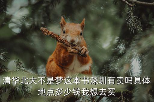 清華北大不是夢(mèng)這本書深圳有賣嗎具體地點(diǎn)多少錢我想去買