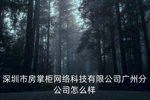 深圳市房掌柜網絡科技有限公司廣州分公司怎么樣