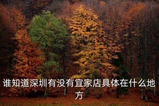 誰(shuí)知道深圳有沒(méi)有宜家店具體在什么地方