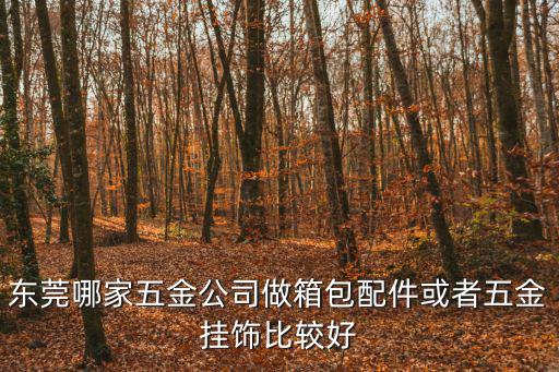 東莞哪家五金公司做箱包配件或者五金掛飾比較好