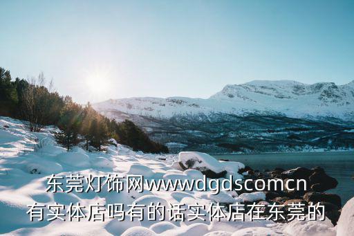 東莞燈飾網wwwdgdscomcn有實體店嗎有的話實體店在東莞的