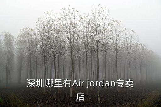 深圳哪里有Air jordan專賣店