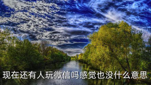 現在還有人玩微信嗎感覺也沒什么意思