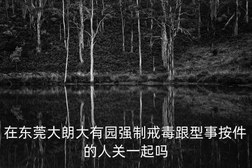 在東莞大朗大有園強制戒毒跟型事按件的人關一起嗎