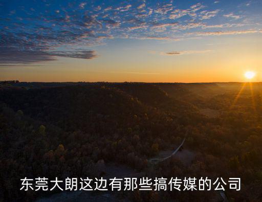 東莞大朗這邊有那些搞傳媒的公司