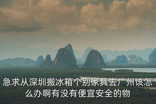 急求從深圳搬冰箱個(gè)別家具去廣州該怎么辦啊有沒有便宜安全的物