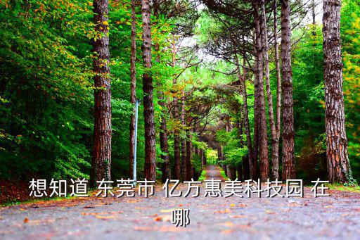 想知道 東莞市 億方惠美科技園 在哪