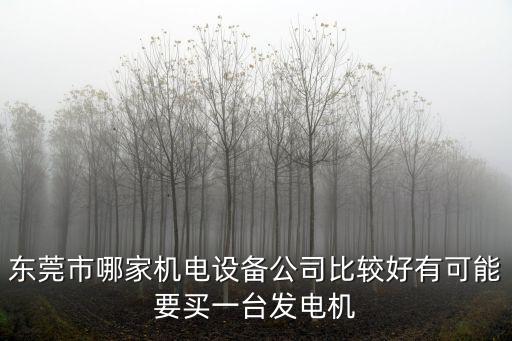 東莞市哪家機電設備公司比較好有可能要買一臺發電機