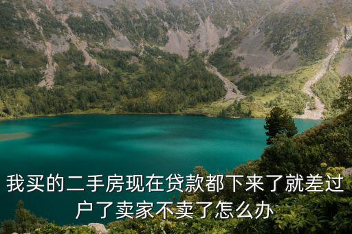 我買的二手房現在貸款都下來了就差過戶了賣家不賣了怎么辦