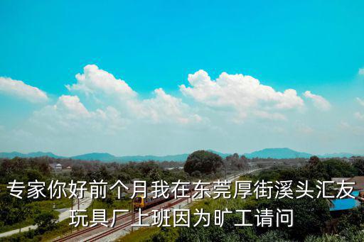 專家你好前個(gè)月我在東莞厚街溪頭匯友玩具廠上班因?yàn)闀绻ふ?qǐng)問(wèn)