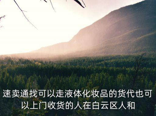 廣州玖煌貨代有限公司，速賣通找可以走液體化妝品的貨代也可以上門收貨的人在白云區人和