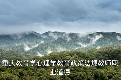 重慶市教師專業(yè)發(fā)展，重慶教育學(xué)心理學(xué)教育政策法規(guī)教師職業(yè)道德