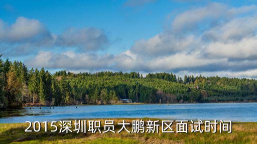 2015深圳職員大鵬新區面試時間