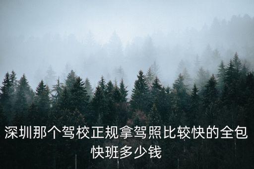 深圳駕照快班，深圳那個駕校拿證比較快 深圳班很慢嗎