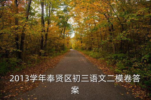 上海市奉賢區九年級試卷，2013學年奉賢區初三語文二模卷答案