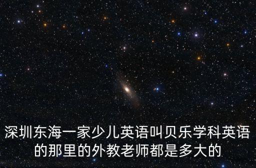 深圳東海一家少兒英語叫貝樂學科英語的那里的外教老師都是多大的