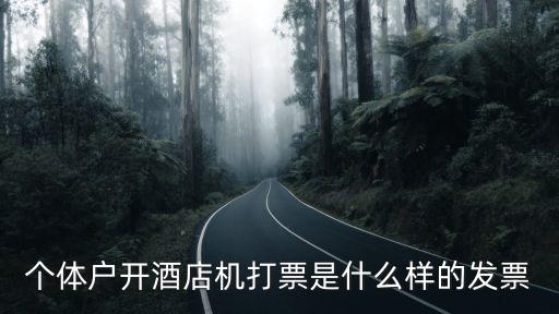 個體戶開酒店機打票是什么樣的發票