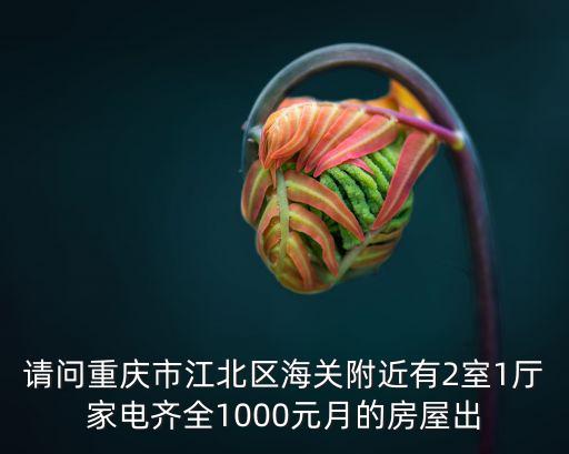 請問重慶市江北區海關附近有2室1廳家電齊全1000元月的房屋出