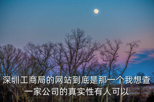 深圳工商局的網站到底是那一個我想查一家公司的真實性有人可以