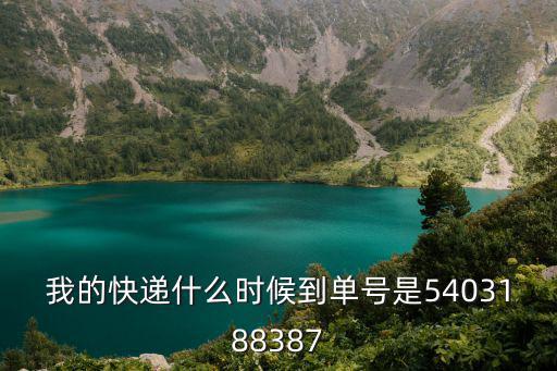 我的快遞什么時候到單號是5403188387