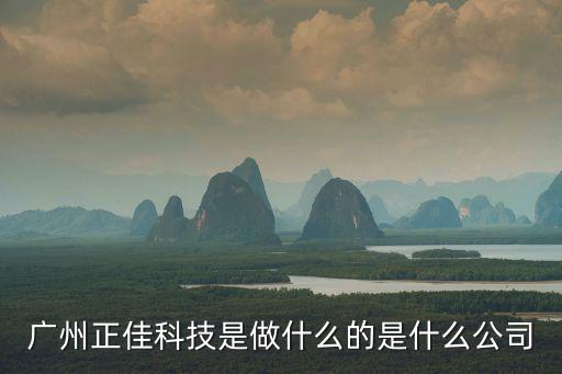 廣州正佳科技是做什么的是什么公司