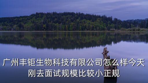 廣州豐鉅生物科技有限公司怎么樣今天剛去面試規模比較小正規