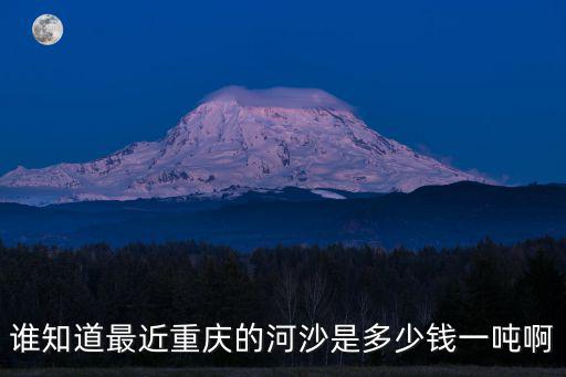 誰知道最近重慶的河沙是多少錢一噸啊