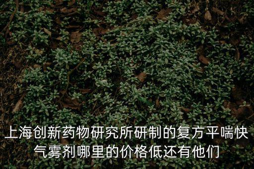 上海創(chuàng)新藥物研究所研制的復(fù)方平喘快氣霧劑哪里的價(jià)格低還有他們