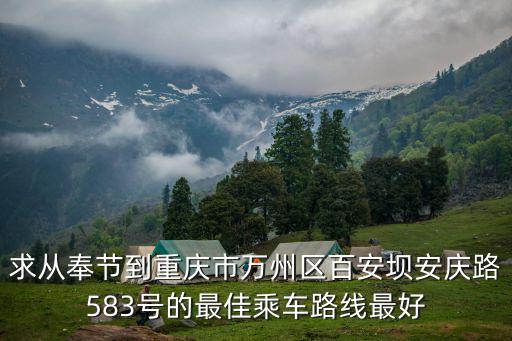 重慶市萬州區百安壩，重慶萬州區百安壩有幾個街道