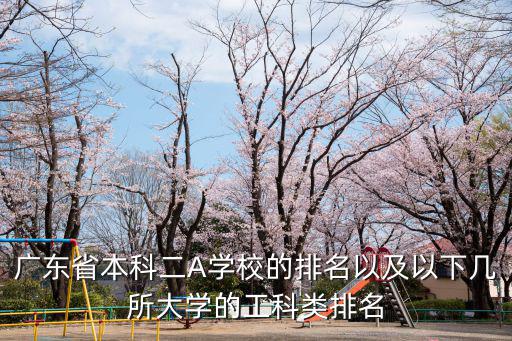 廣東省本科二A學(xué)校的排名以及以下幾所大學(xué)的工科類排名