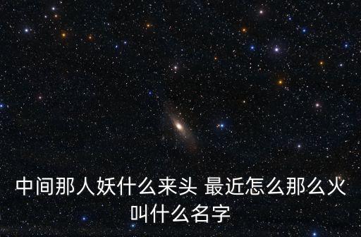 中間那人妖什么來頭 最近怎么那么火叫什么名字