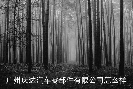 廣州慶達(dá)汽車零部件有限公司怎么樣