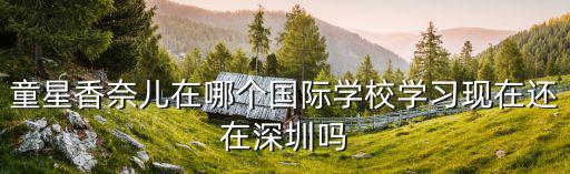 童星香奈兒在哪個國際學(xué)校學(xué)習(xí)現(xiàn)在還在深圳嗎