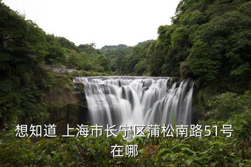 想知道 上海市長(zhǎng)寧區(qū)蒲松南路51號(hào)在哪