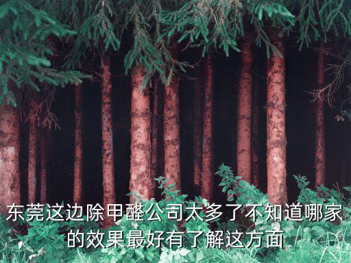 東莞這邊除甲醛公司太多了不知道哪家的效果最好有了解這方面