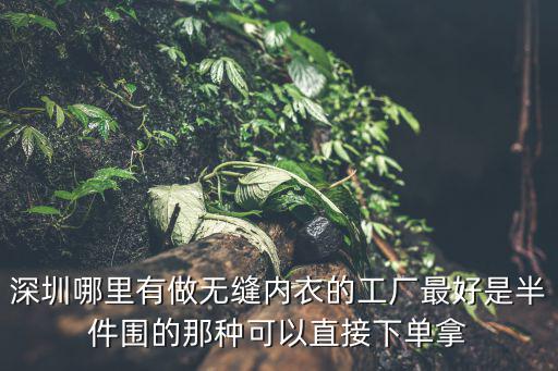 深圳哪里有做無縫內衣的工廠最好是半件圍的那種可以直接下單拿