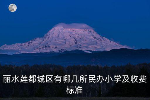 麗水蓮都城區有哪幾所民辦小學及收費標準